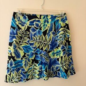 Vintage Kathie Lee Collection Multi-Colored Floral Mini Skirt Size 12